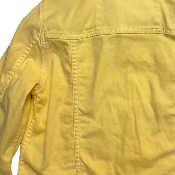 Michael Kors Denim Crop Jacket / Yellow / Small - Picture 6 of 7